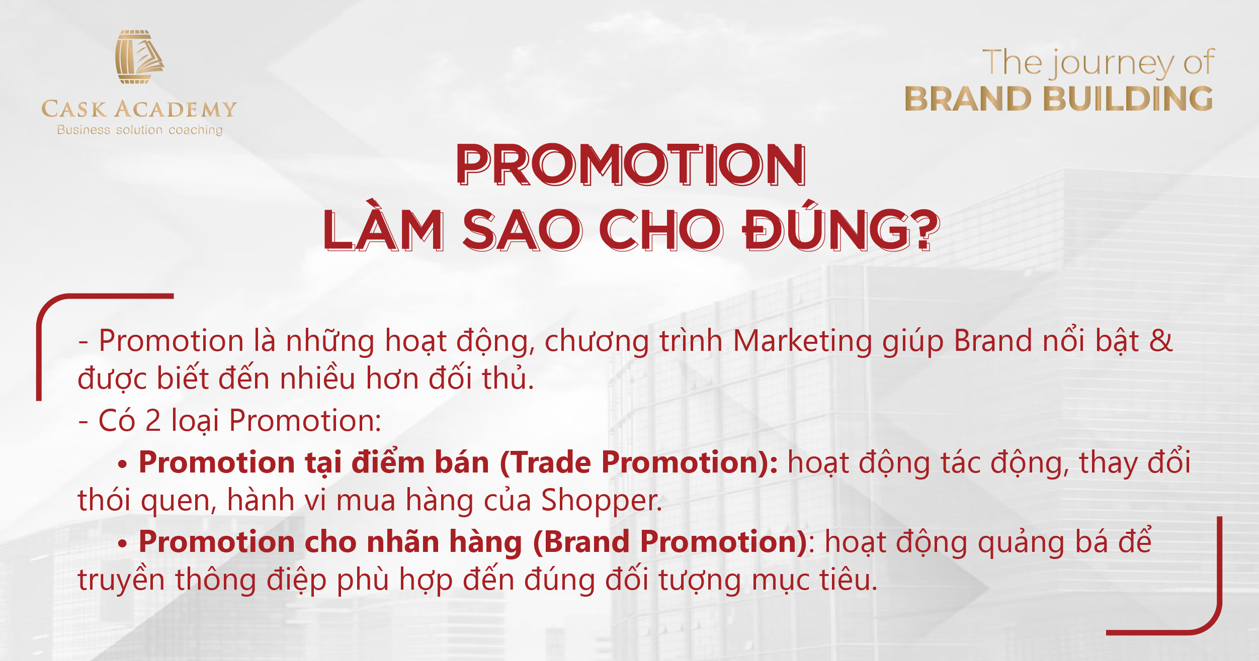 Promotion cho Brand – Làm sao cho đúng?