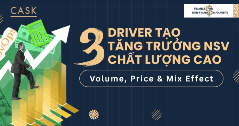 3 driver tạo tăng trưởng NSV chất lượng cao: Volume, Price và Mix Effect