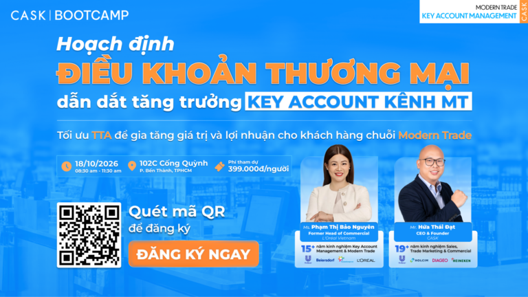 BOOTCAMP: KEY ACCOUNT MANAGEMENT | Hoạch định Điều khoản thương mại – Dẫn dắt tăng trưởng Key Account kênh MT