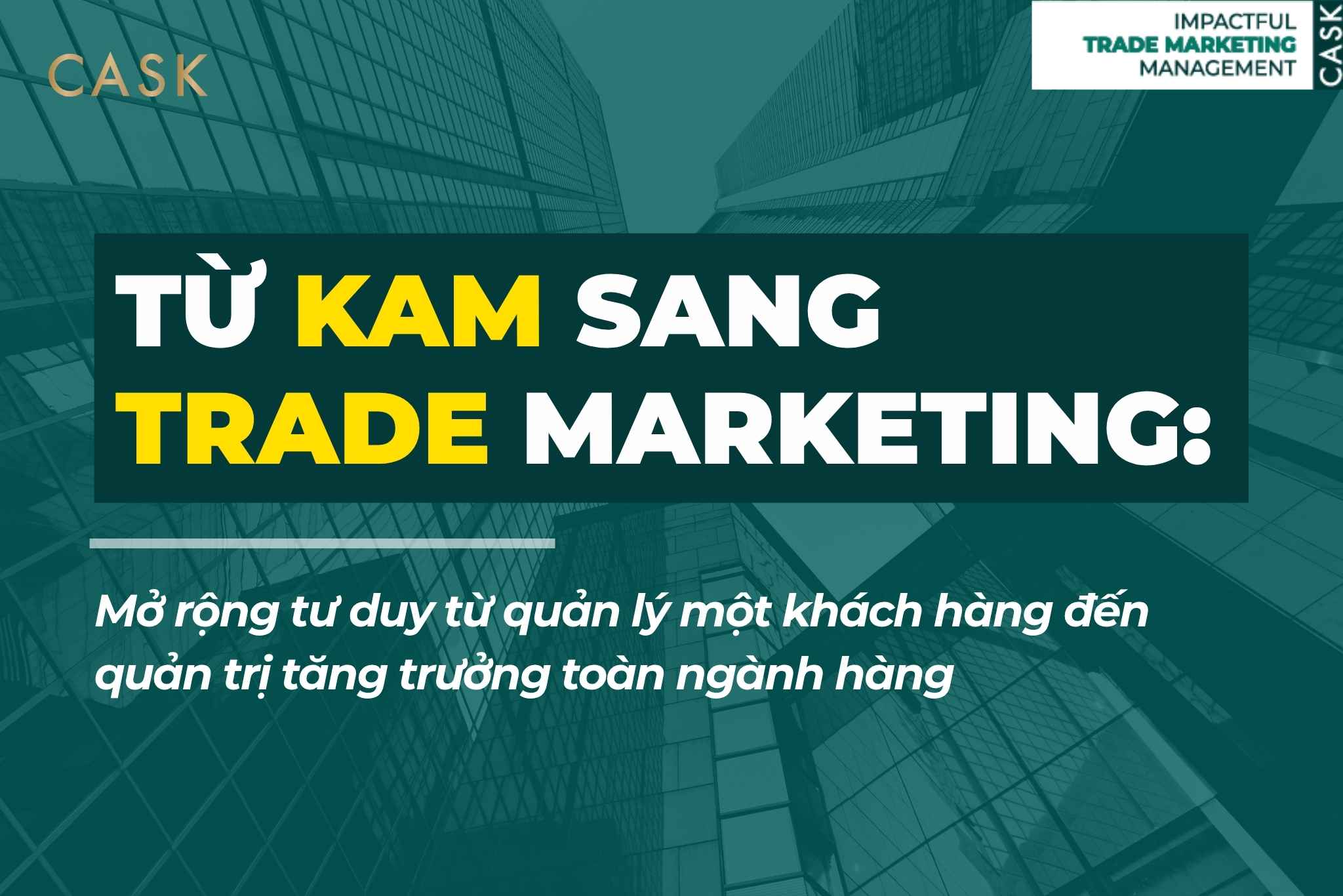 Từ KAM sang Trade Marketing: Mở rộng tư duy từ quản lý một khách hàng đến quản trị tăng trưởng toàn ngành hàng