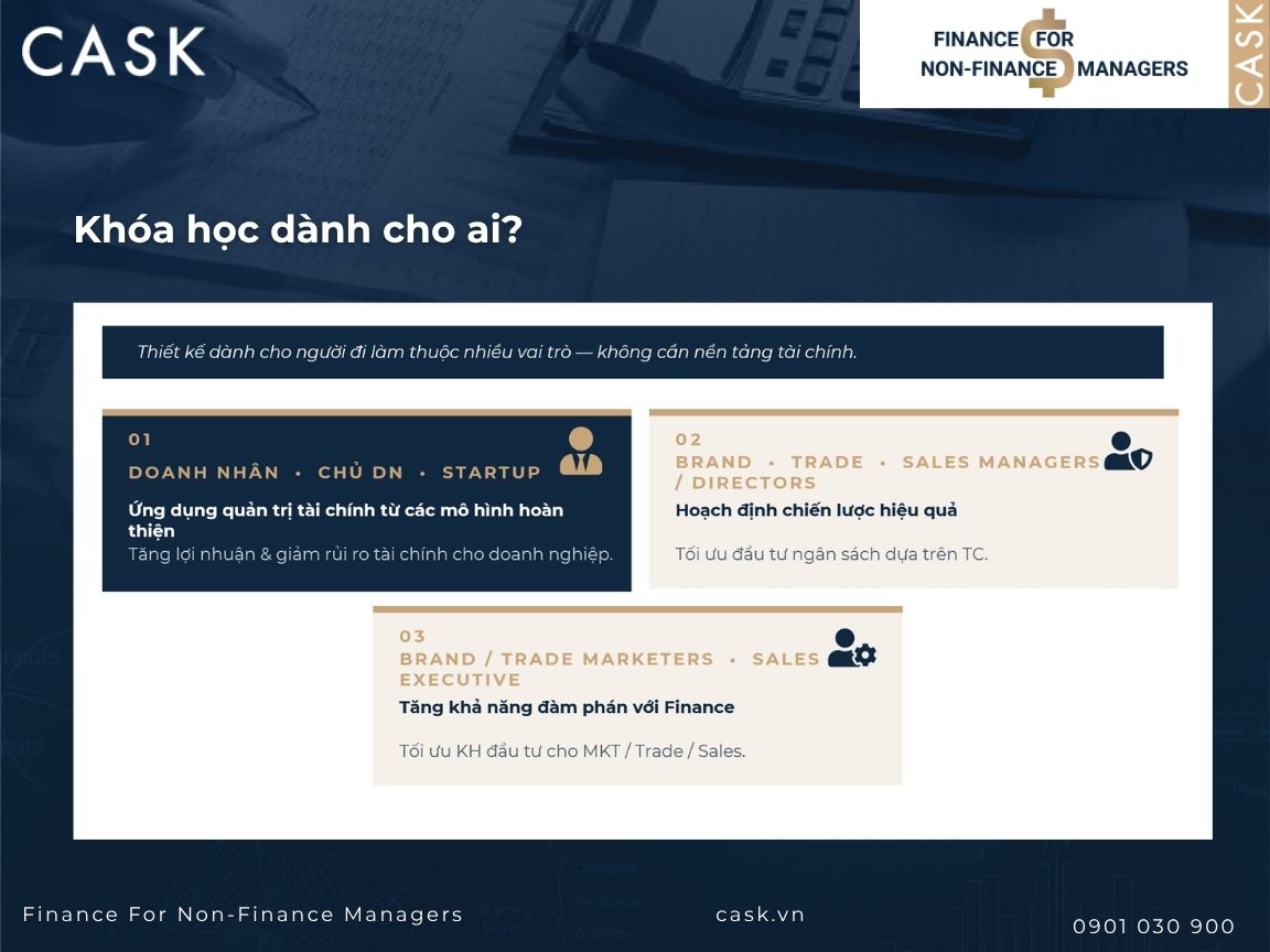 Khóa học tài chính cho người không chuyên phù hợp với ai
