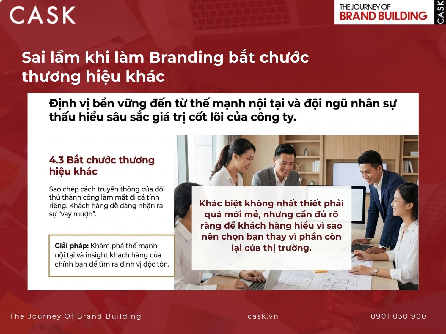 sai lầm bắt chước thương hiệu khác khi làm branding cho doanh nghiệp