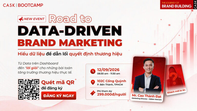 BOOTCAMP: ROAD TO DATA-DRIVEN BRAND MARKETING (Hiểu dữ liệu để dẫn lối quyết định thương hiệu)