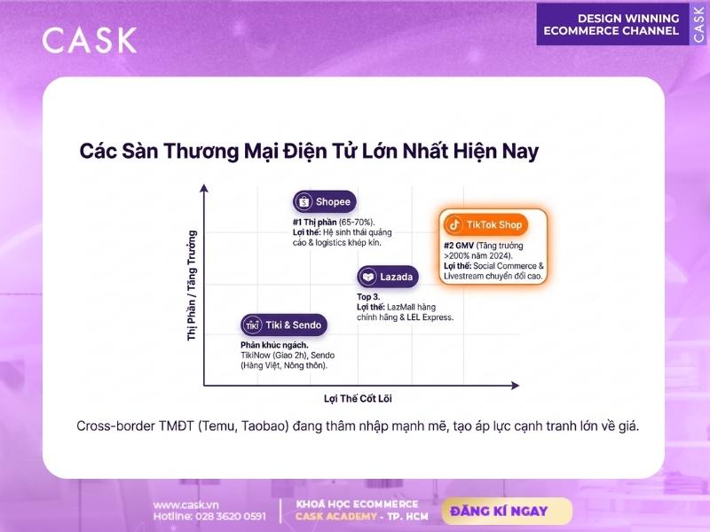 ma trận các sàn thương mại điện tử lớn nhất