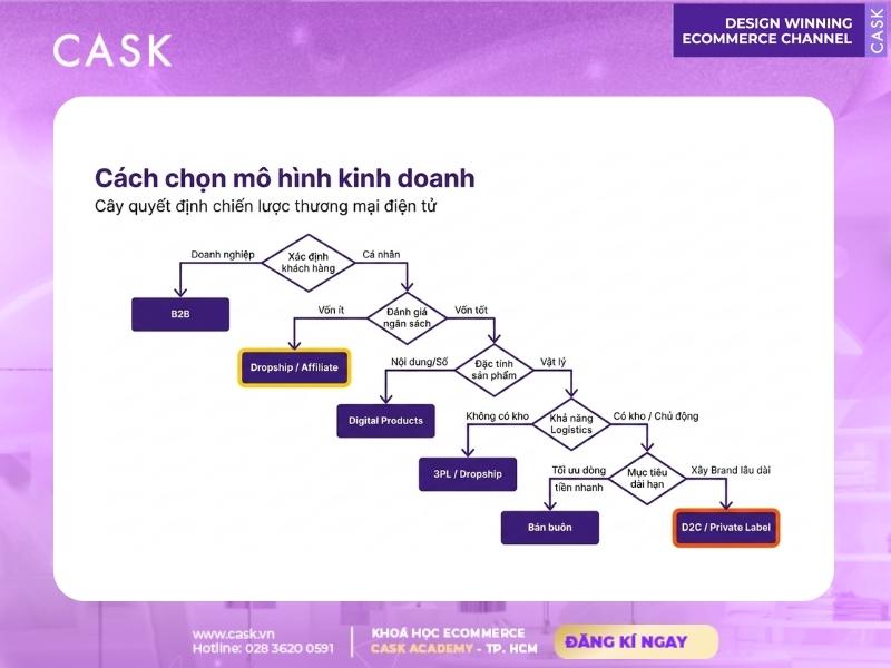 cách chọn chiến lược mô hình thương mại điện tử