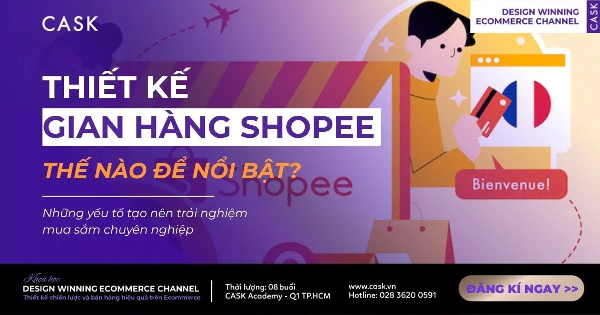 thiết kế gian hàng shopee thu hút khách