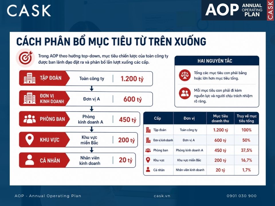 cách phân bổ mục tiêu theo top-down