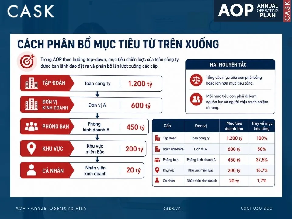 cách phân bổ mục tiêu theo top-down