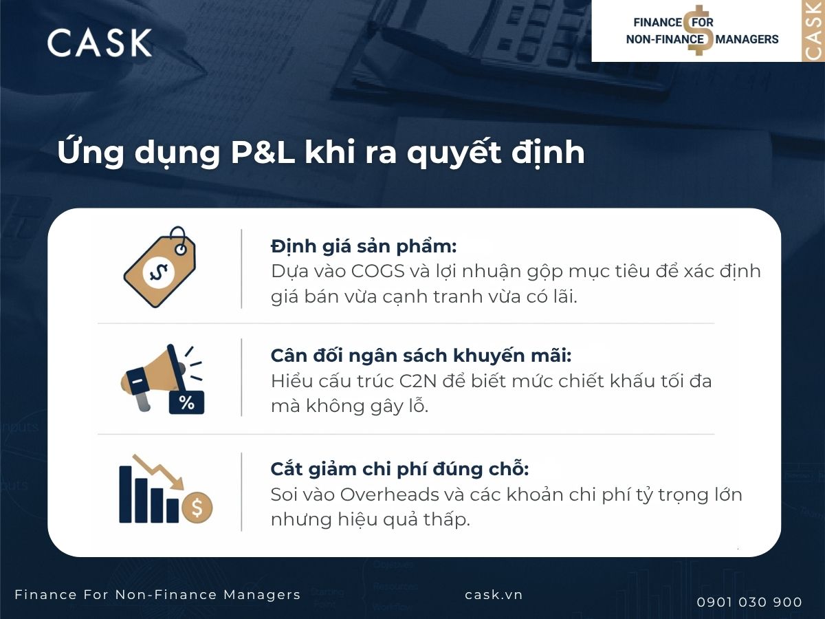 ứng dụng p&l khi ra quyết định