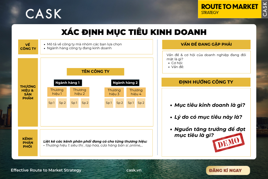 cask route to market muc tieu kinh doanh