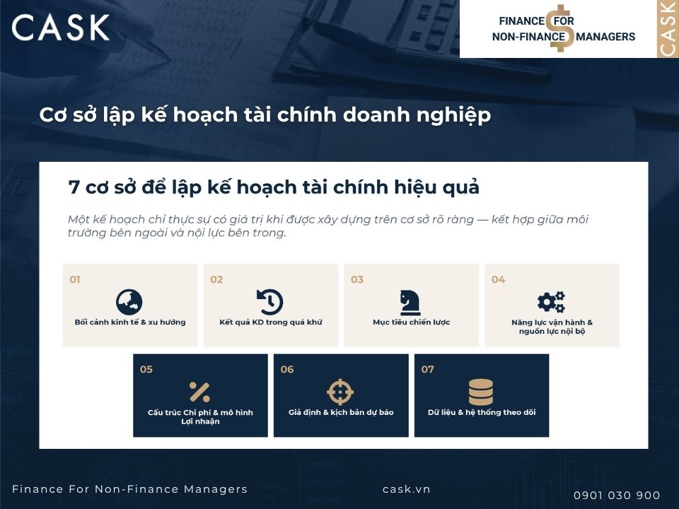 cơ sở lập kế hoạch tài chính hiệu quả