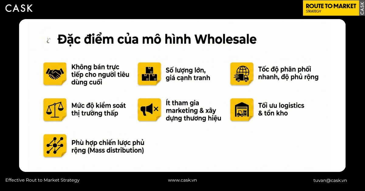 đặc điểm của mô hình Wholesale