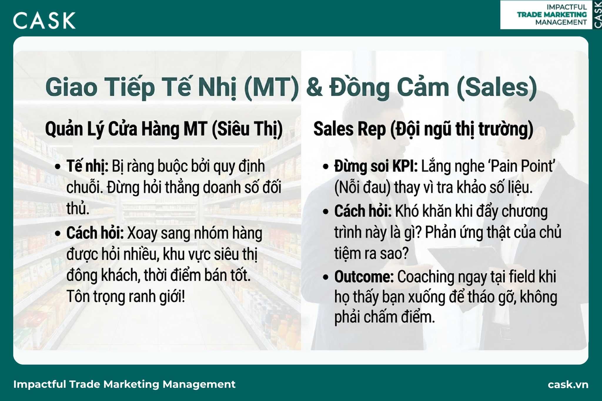 phỏng vấn store MT và Sales Rep