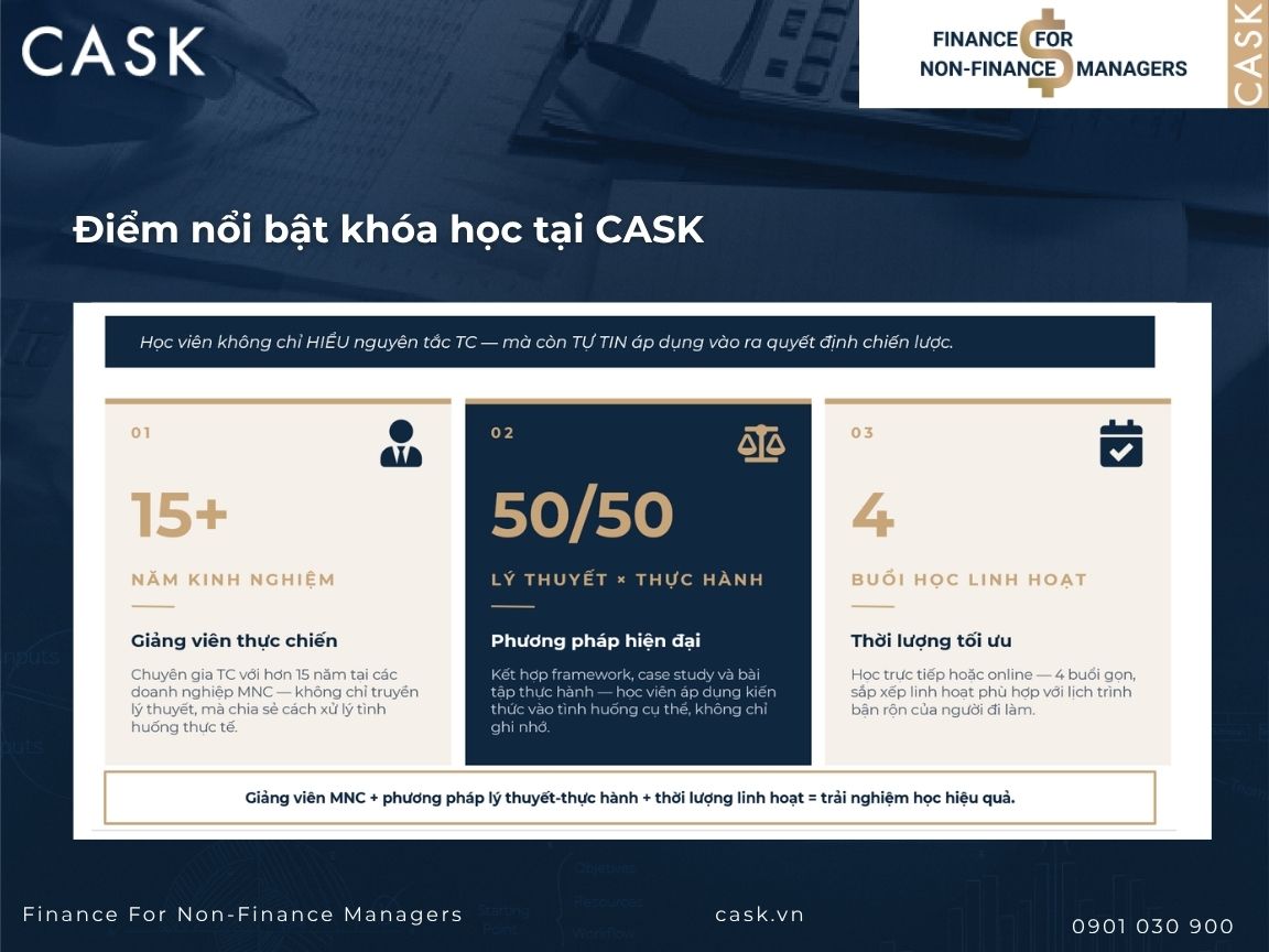 Đặc điểm nổi bật của khóa học tại CASK