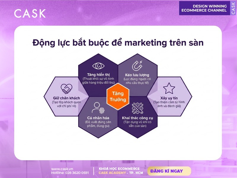 sáu động lực marketing trên sàn thương mại điện tử