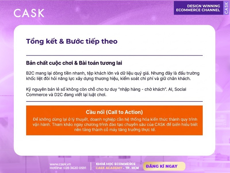 kết luận về mô hình kinh doanh b2c