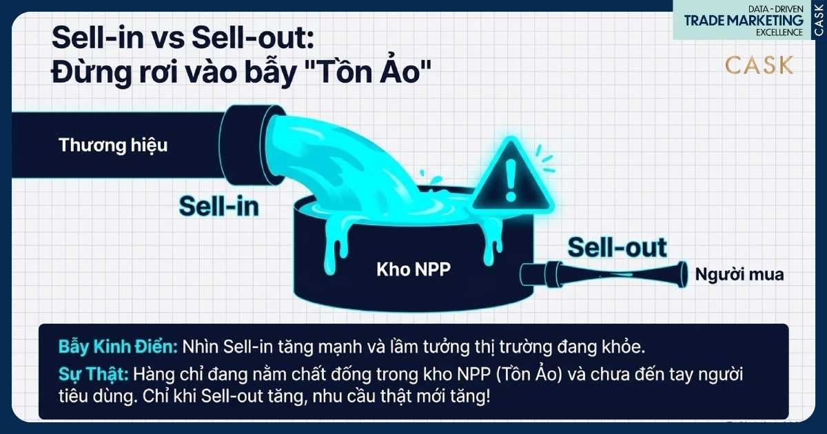 bẫy tồn ảo sell-in sell out