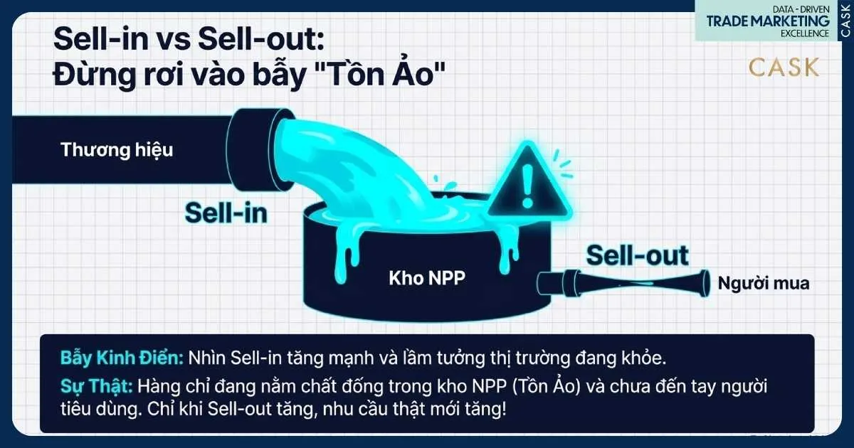 bẫy tồn ảo sell-in sell out