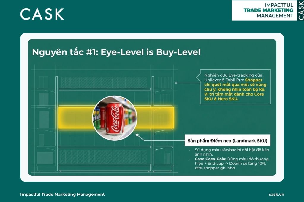 Nguyên tắc eye-level is buy-level trong planogram