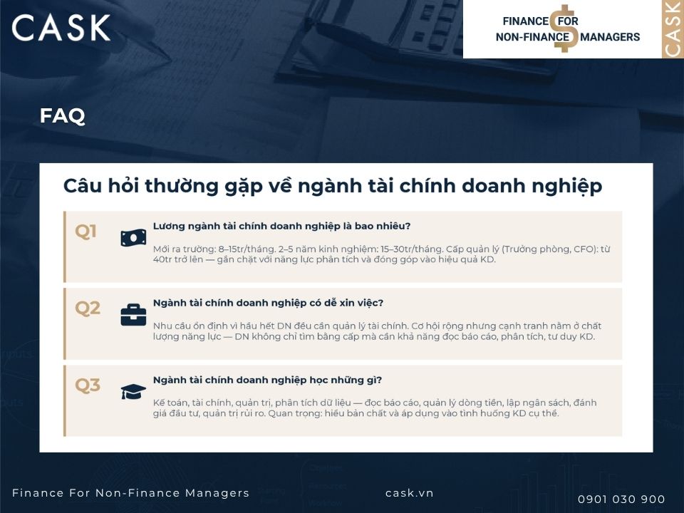 câu hỏi thường gặp về tài chính doanh nghiệp