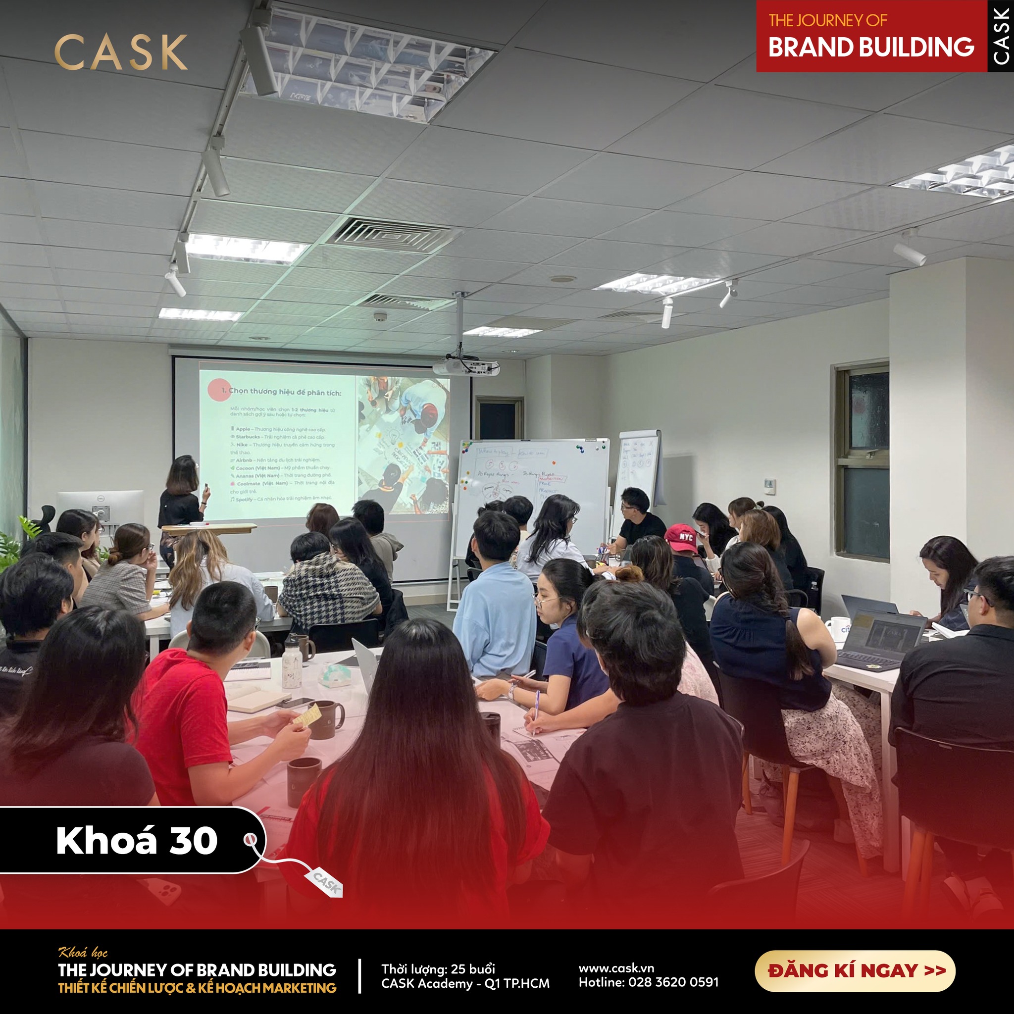 Không khí khóa học Brand tại CASK