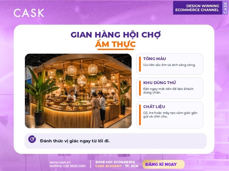 trang trí gian hàng hội chợ ẩm thực