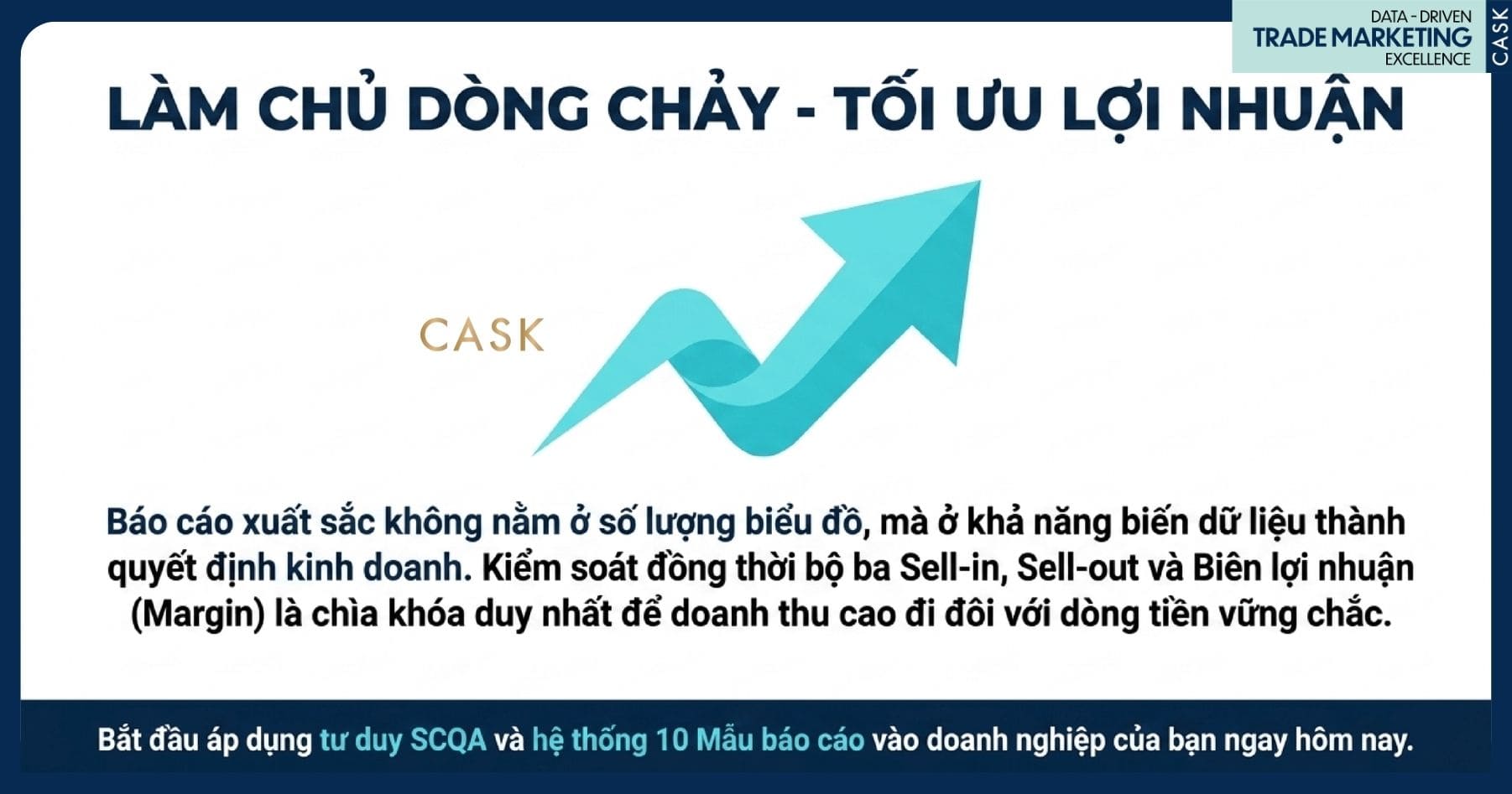 báo cáo bán hàng với mũi tên tăng trưởng