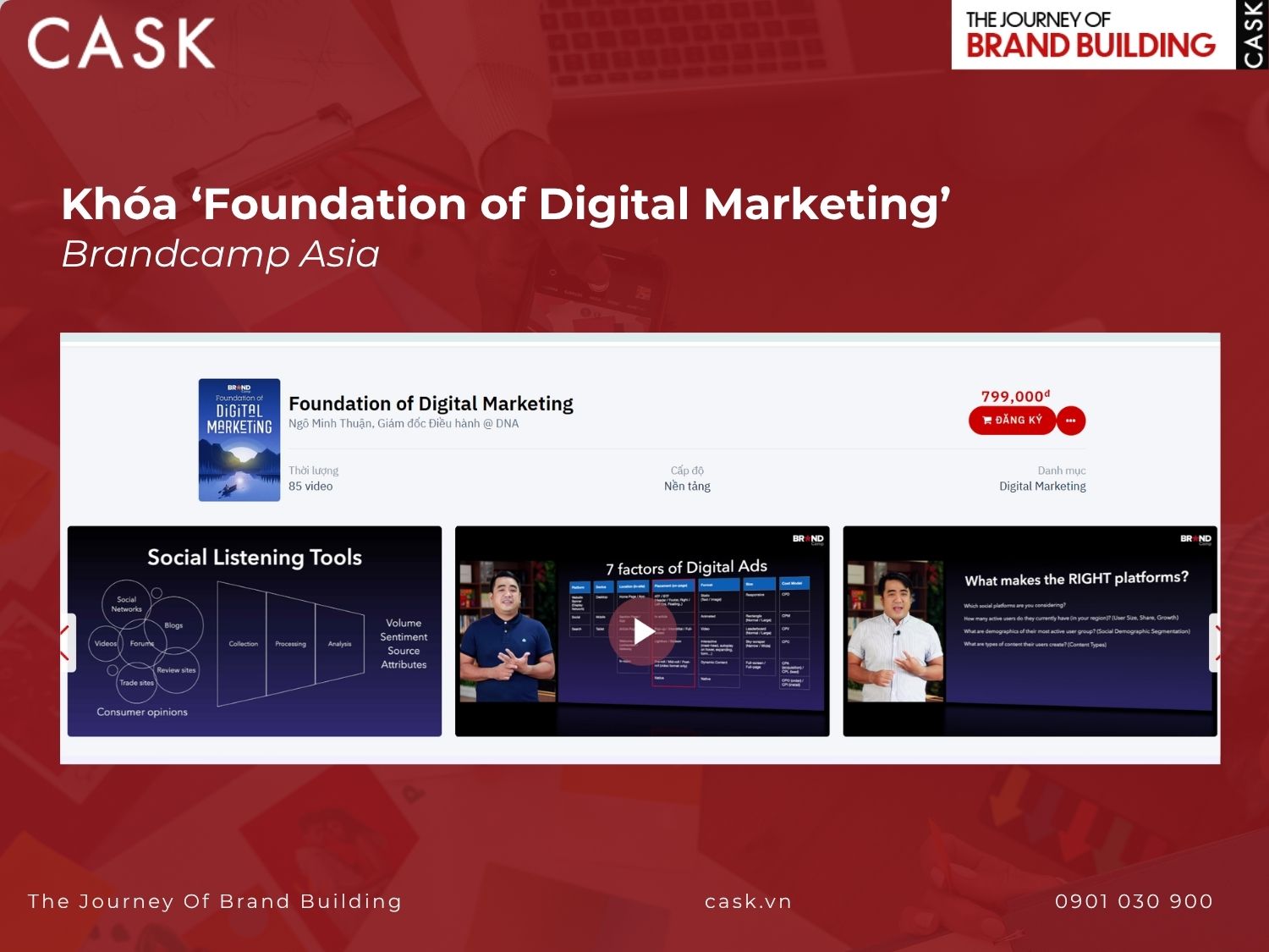 khóa học foundation of digital marketing trực tuyến của brandcamp asia