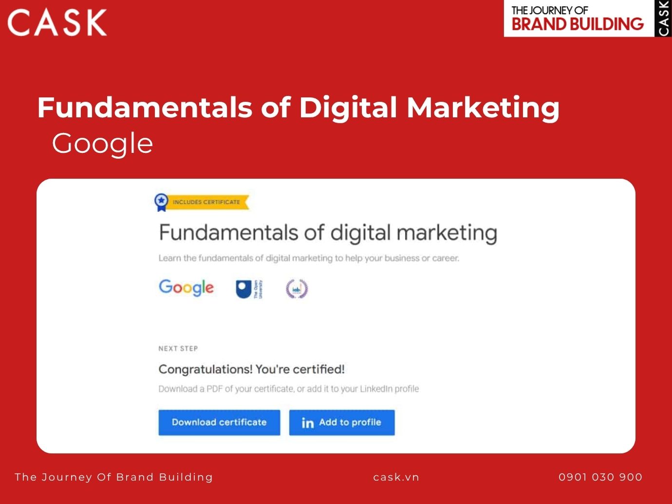khóa học fundamentals of digital marketing của google
