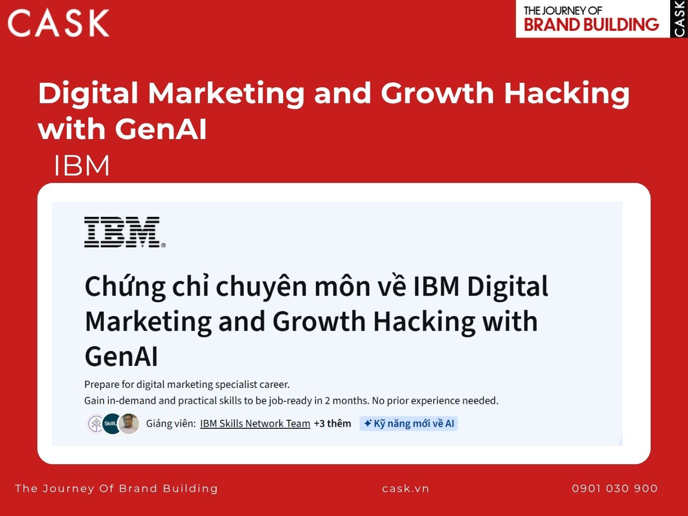 chứng chỉ marketing kết hợp ai và growth hacking từ ibm