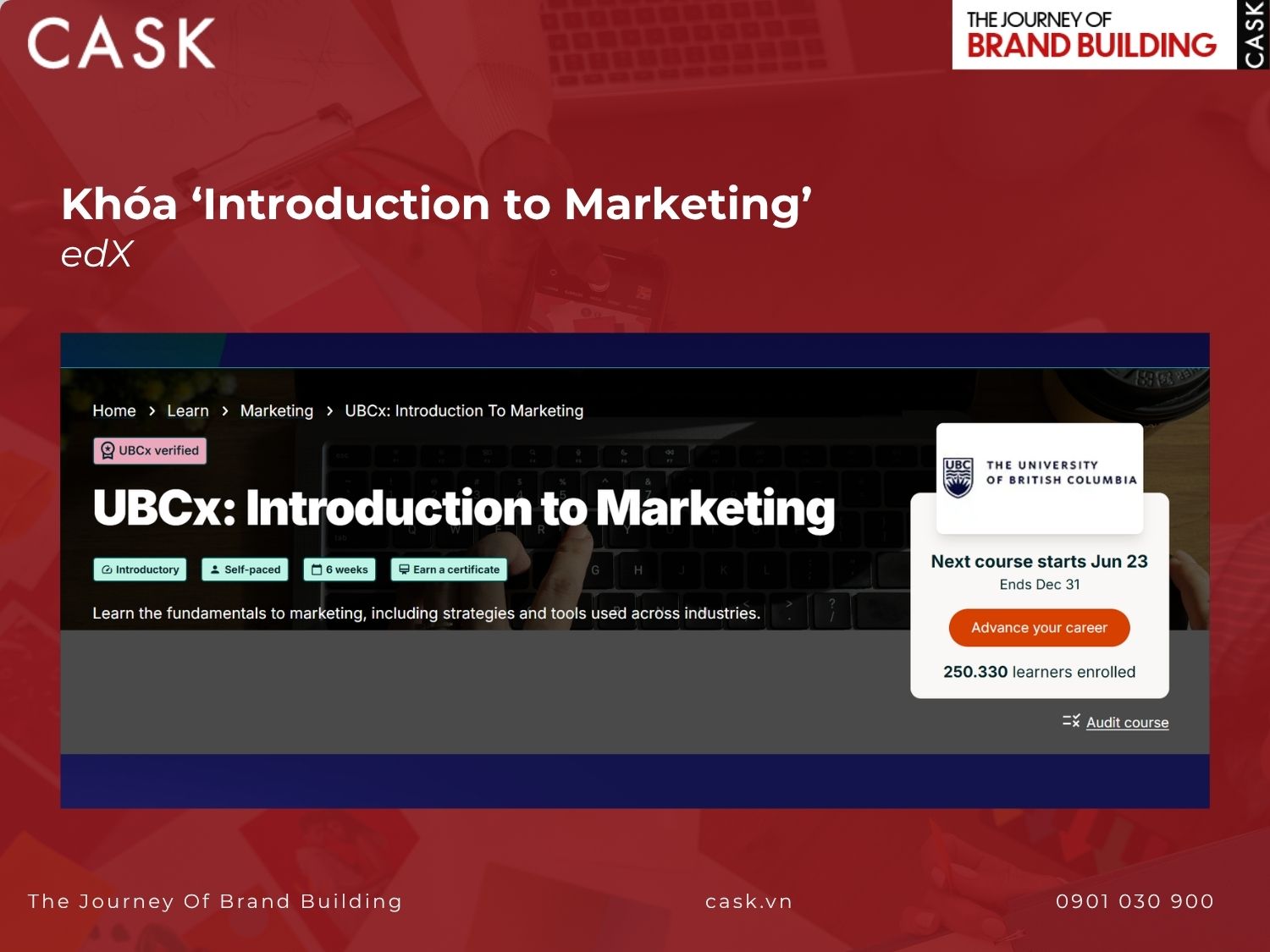khóa học marketing trên nền tảng edx