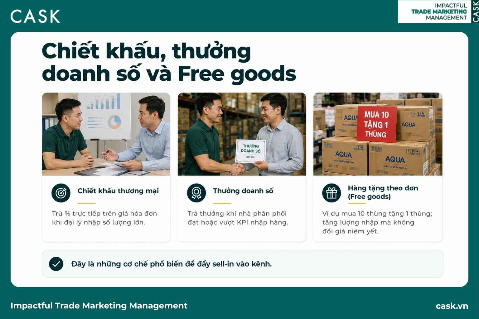 cơ chế chiết khấu thương mại, thưởng doanh số và hàng tặng