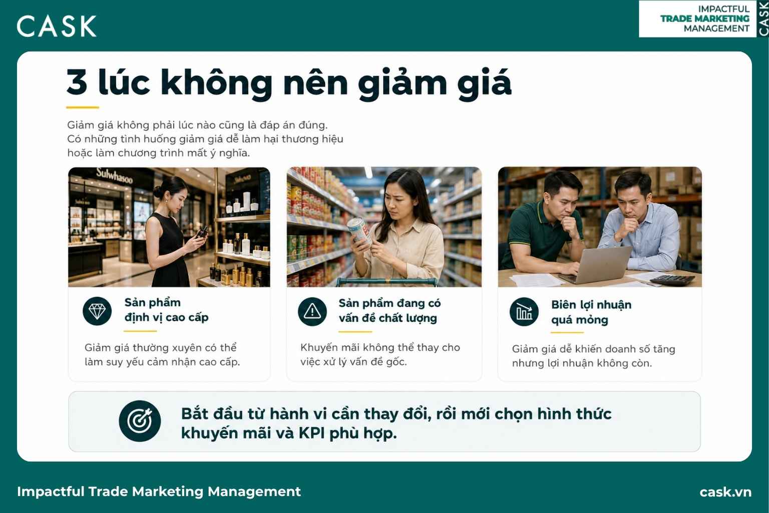 tình huống không nên giảm giá