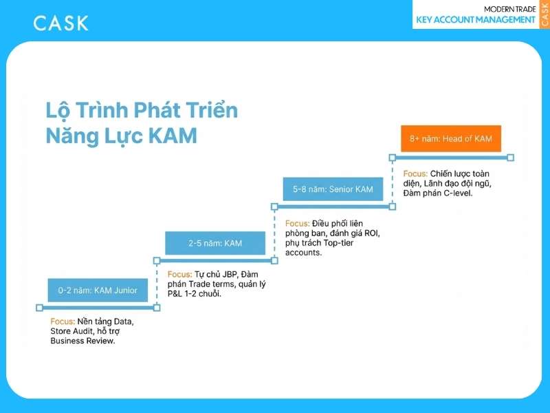 Lộ trình phát triển năng lực của Key Account Manager từ Junior đến Head