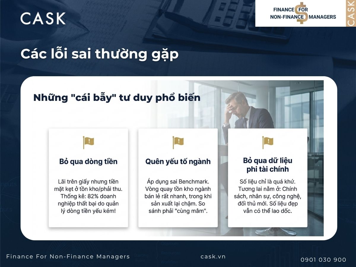 lỗi sai khi phân tích báo cáo tài chính