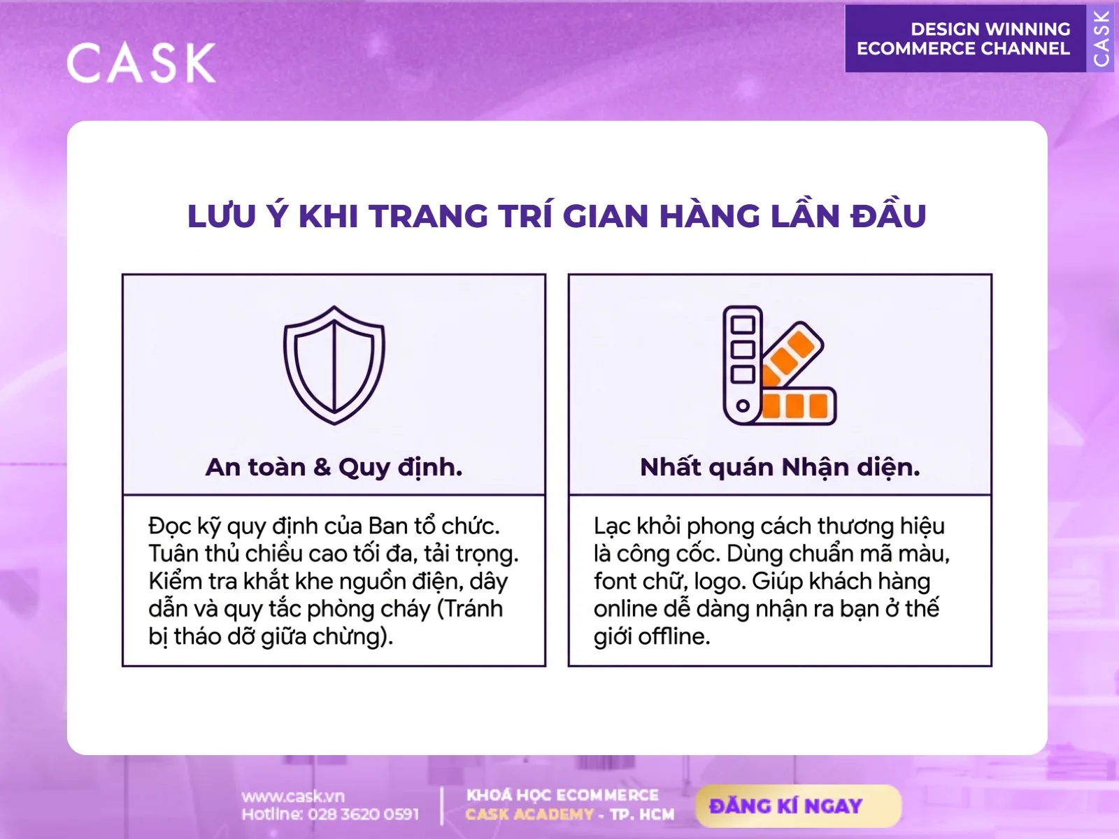 lưu ý khi trang trí gian hàng