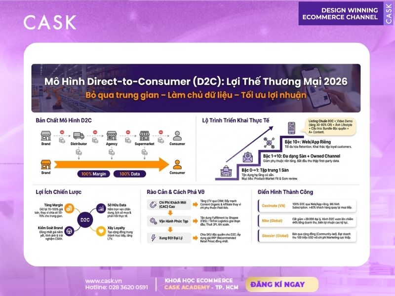 mô hình direct to consumer và lợi thế năm 2026