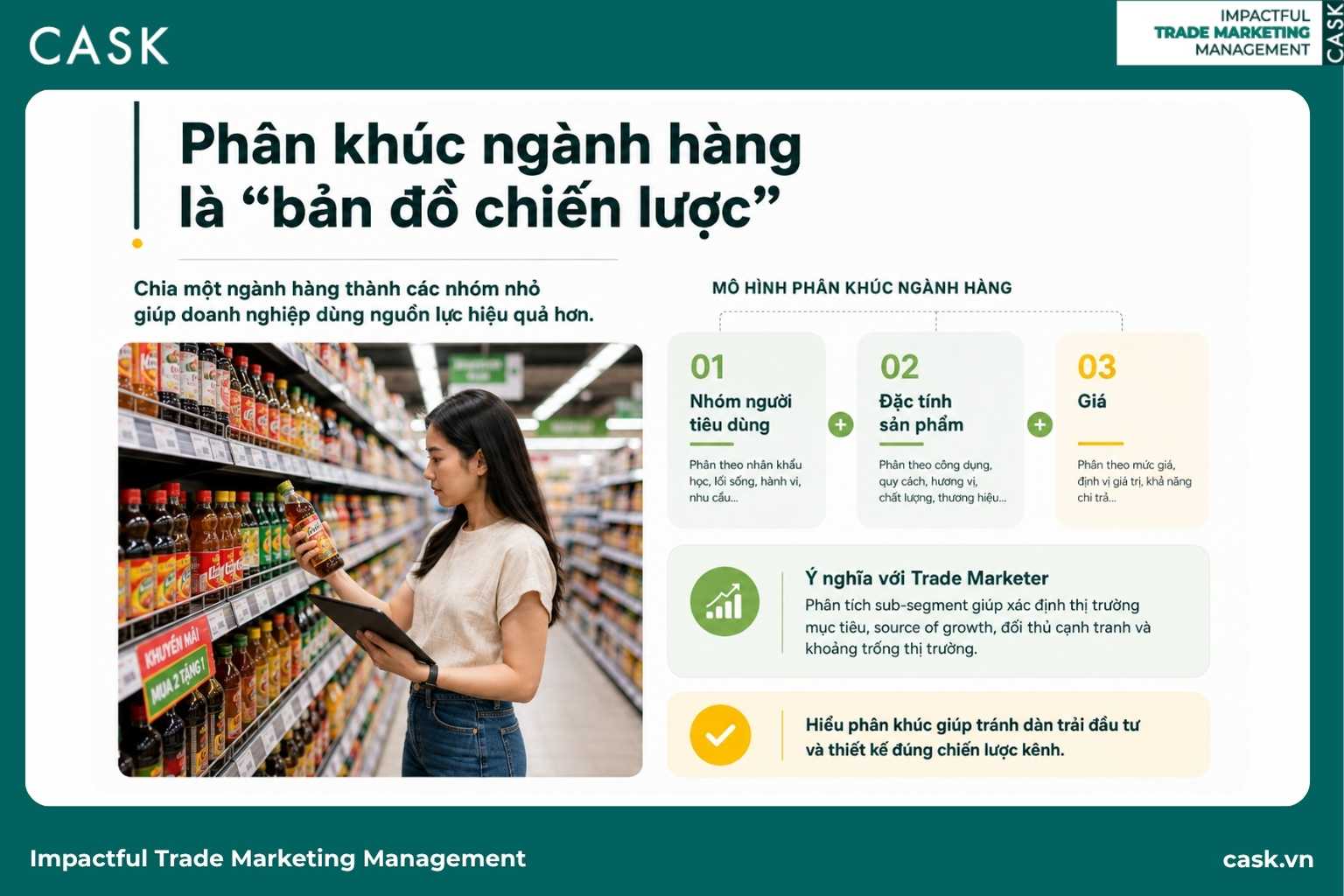 ba tiêu chí phân khúc ngành hàng