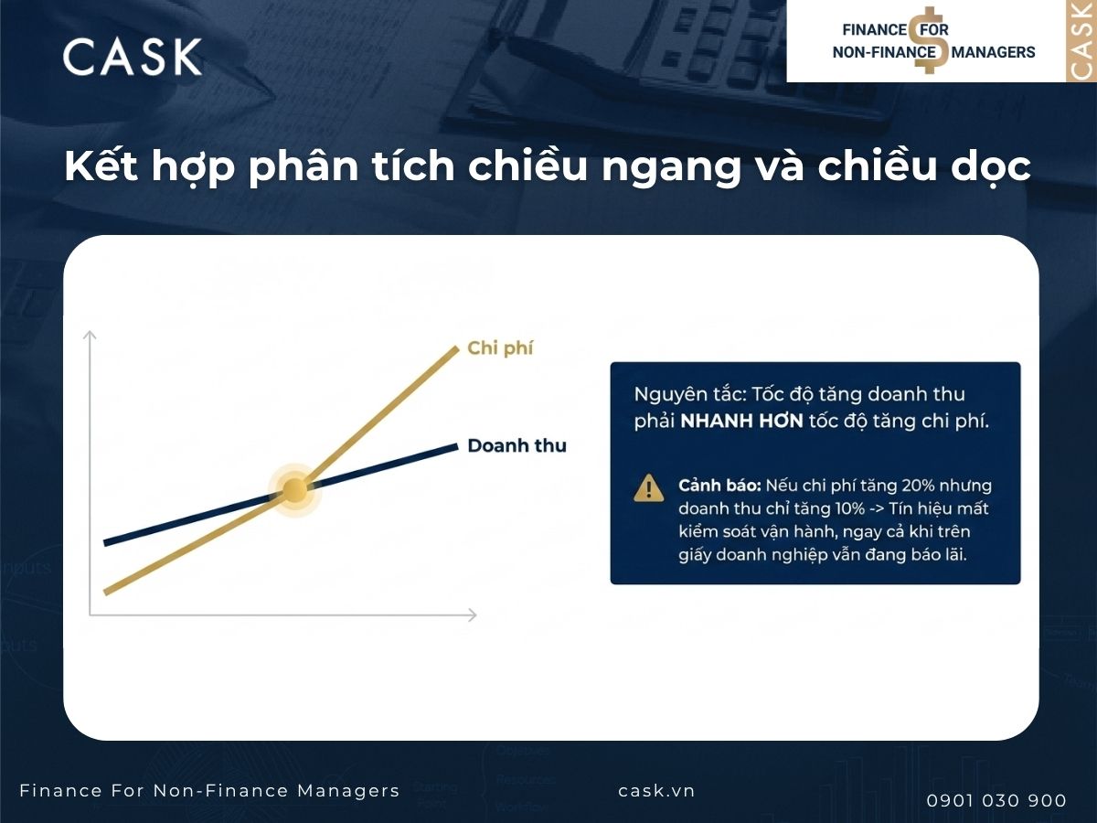 phân tích báo cáo tài chính theo chiều ngang và dọc
