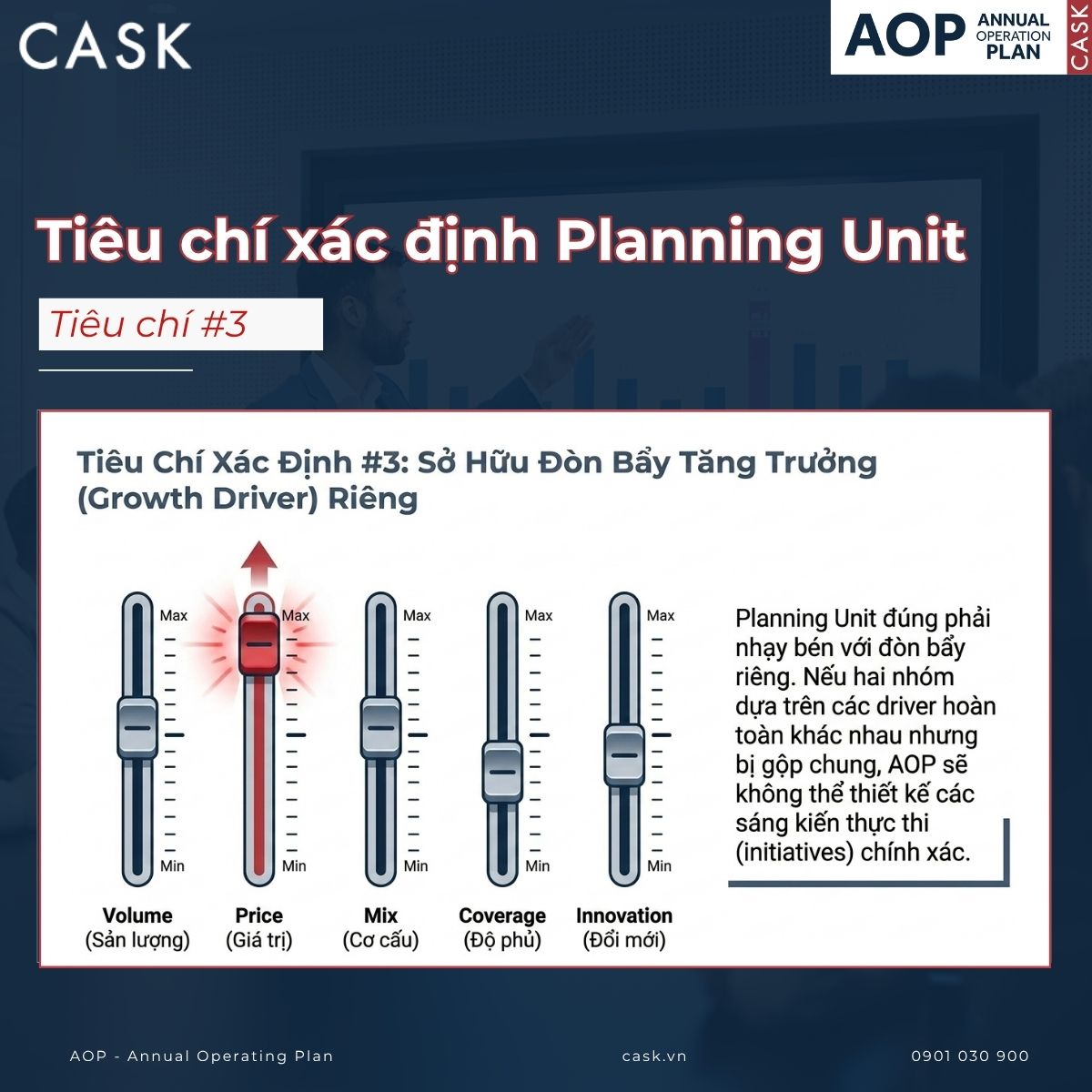 planning unit cần có đòn bầy tăng trưởng