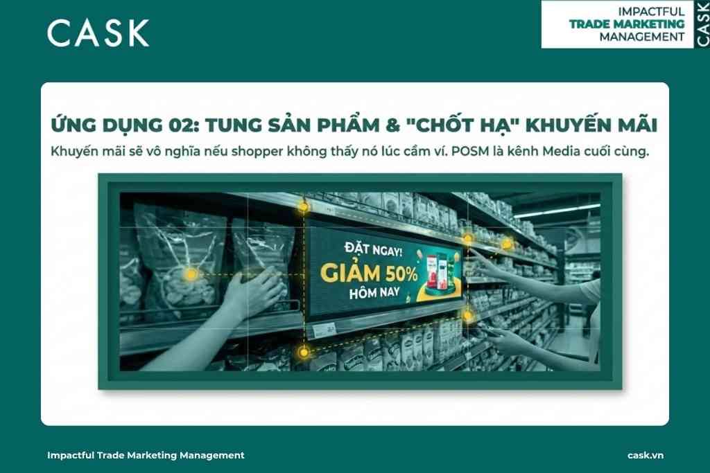 POSM đóng vai trò là kênh Media cuối cùng thúc đẩy hiệu quả chương trình khuyến mãi