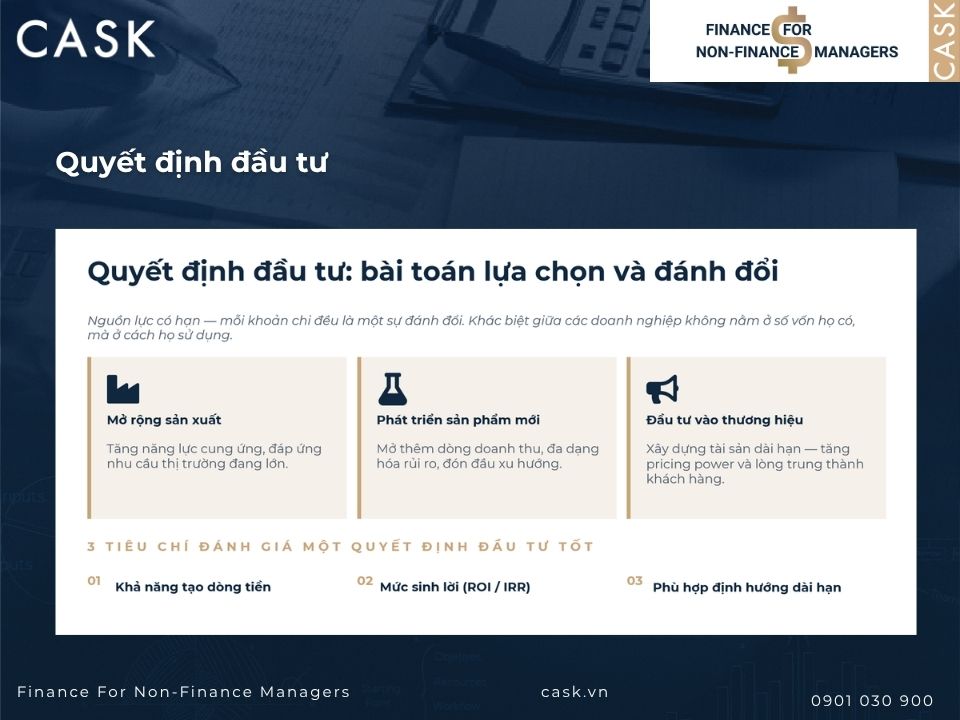 quyết định đầu tư trong quản trị tài chính