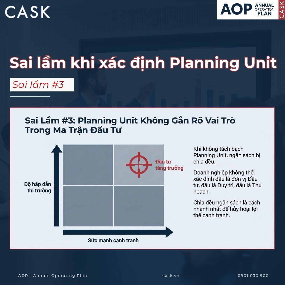 planning unit không gắn với vai trò chiến lược