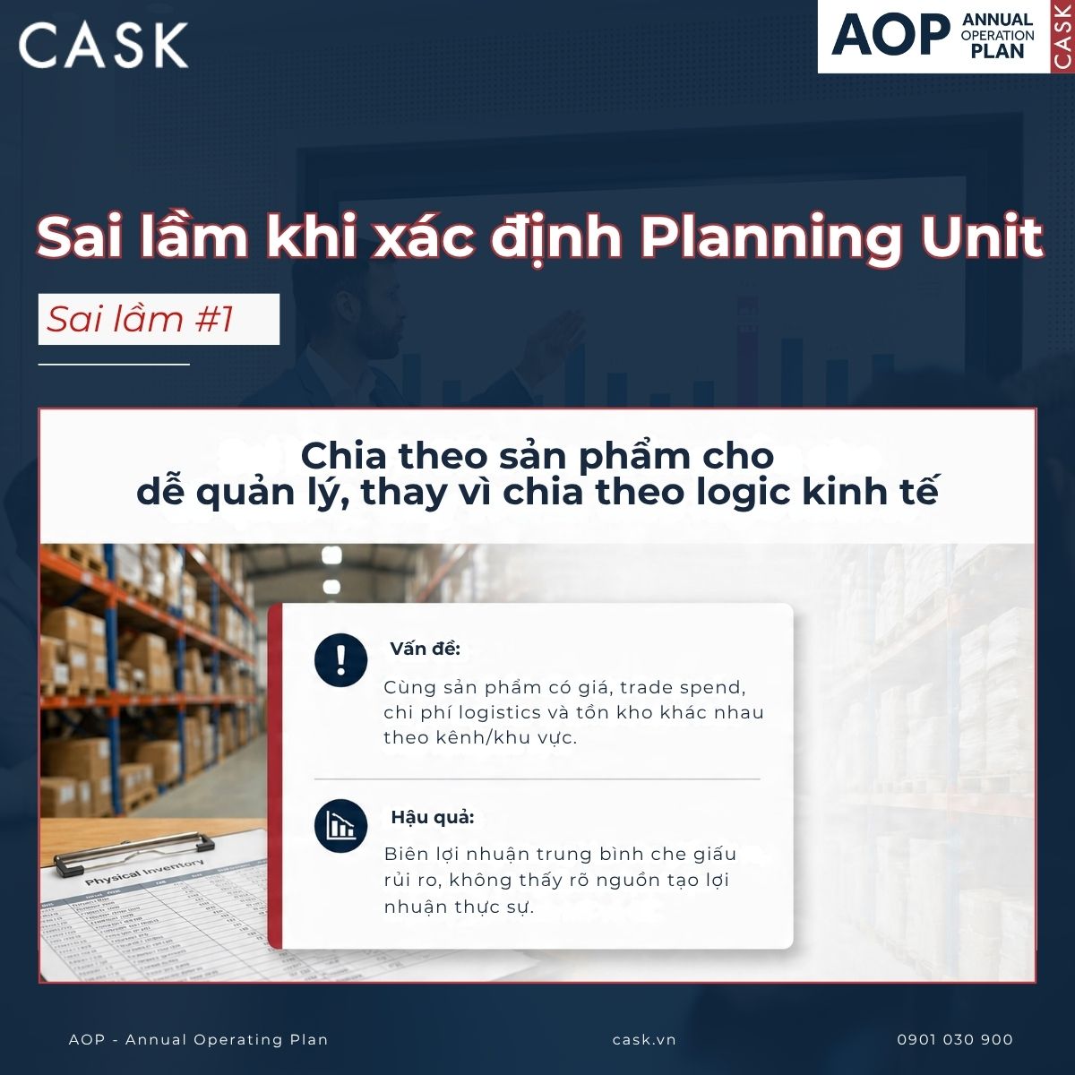 sai lầm chia theo sản phẩm cho dễ quản lý