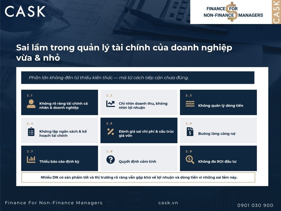 sai lầm trong quản lý tài chính của doanh nghiệp nhỏ