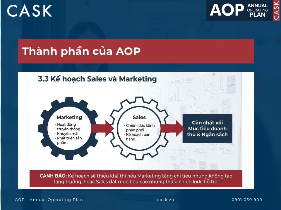kế hoạch sales và marketing trong aop