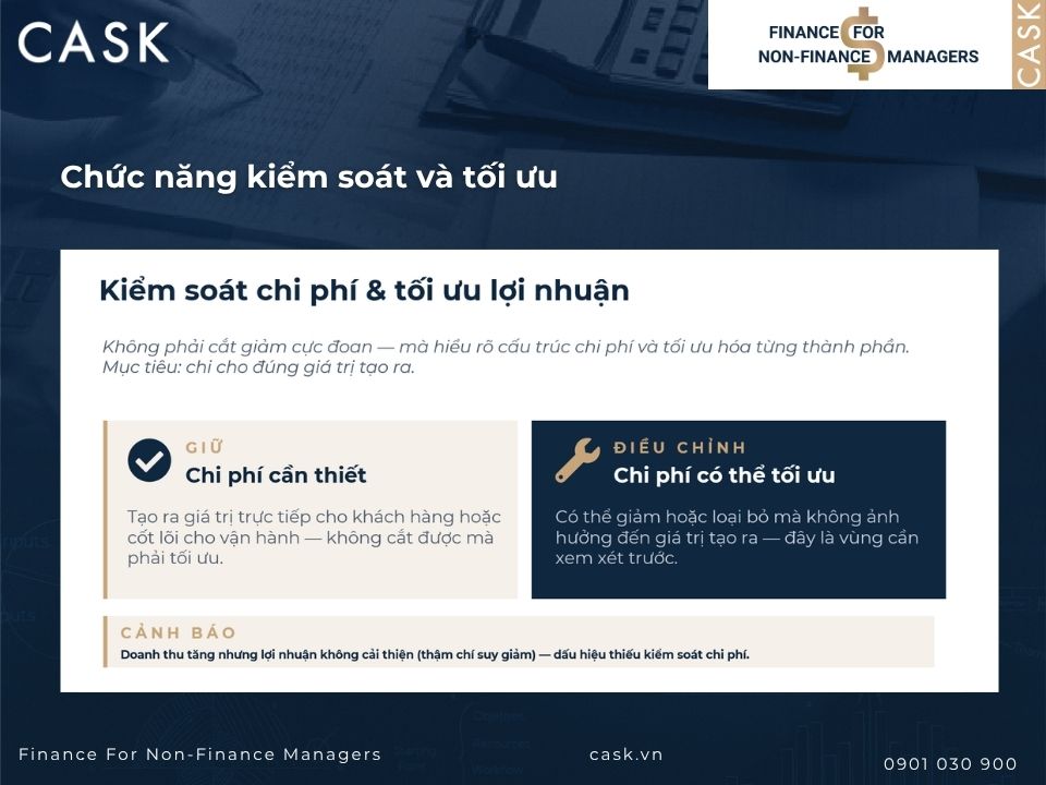 kiểm soát chi phí và tối ưu lợi nhuận trong tài chính doanh nghiệp