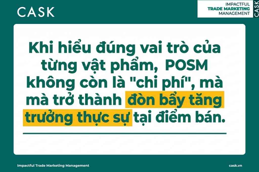 Tổng kết chiến lược quản trị POSM hiệu quả trong khóa học Trade Marketing tại Cask