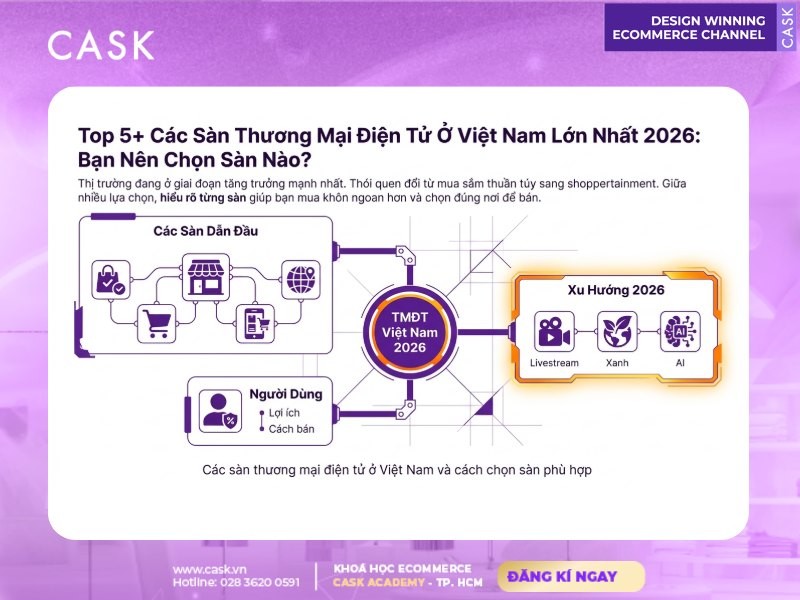 tổng quan top các sàn thương mại điện tử ở việt nam 2026