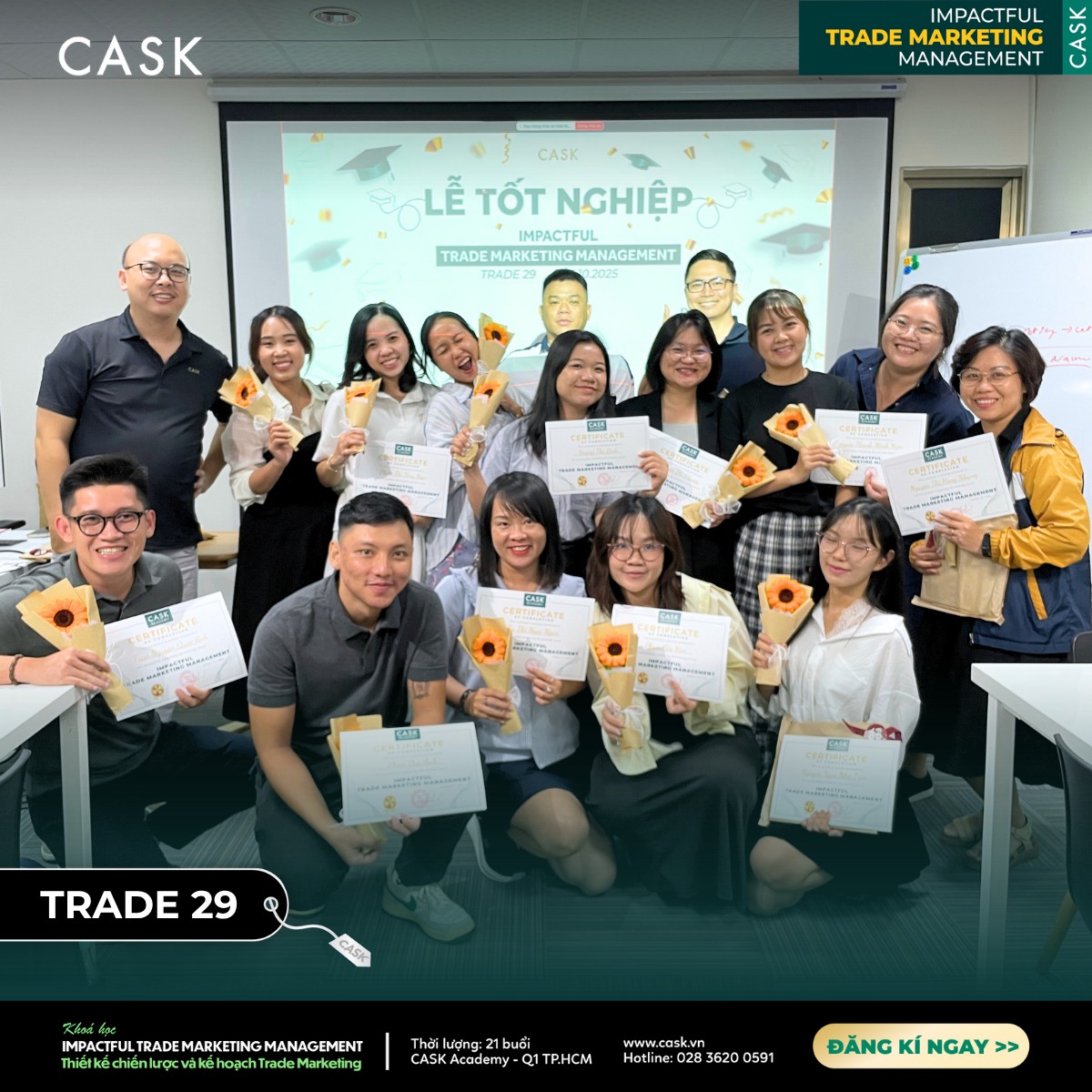 Buổi tốt nghiệp lớp Trade Marketing tại CASK